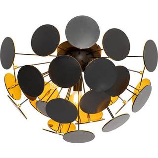 Design loftslampe sort med guld 54 cm 3-lys - Cerchio