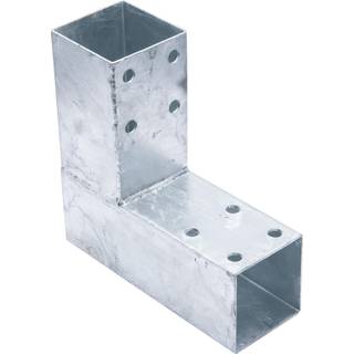 Nortiq enkelt stolpehjørne med 2 samlinger, galvaniseret stål, 20 x 18,5 cm til 7 x 7 cm stolpe