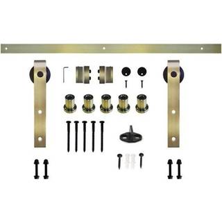 SVALK Retro skydedørsbeslagssæt inkl. 2 meter skinne, antik bronze