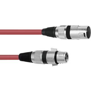 Omnitronic 30220899 XLR Forbindelsesledning [1x XLR-stik 3-polet - 1x XLR-bøsning 3-polet] 1.00 m Rød
