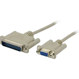 Deltaco Modem Cable DB9 female-DB25 male 3m
