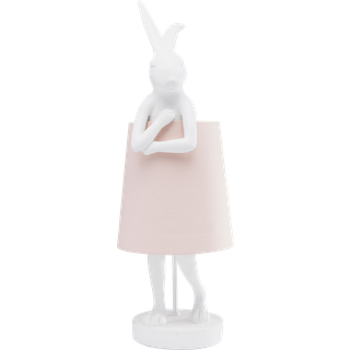 Kare Animal Rabbit bordlampe hvid/pink