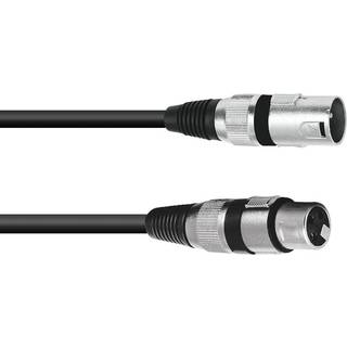 Omnitronic 3022055N XLR Forbindelsesledning [1x XLR-stik 3-polet - 1x XLR-bøsning 3-polet] 10.00 m Sort