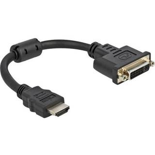 Delock Adapter HDMI han til DVI 24+5 hun 4K @ 30 Hz, 20 cm