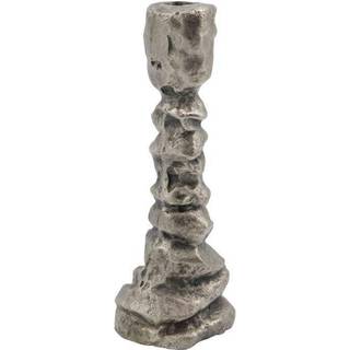 House Doctor Raku lysestage antiksølv 20 cm