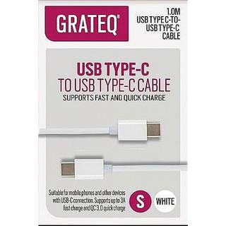 Grateq - USB-C cable - 24 pin USB-C to 24 pin USB-C - 1 m