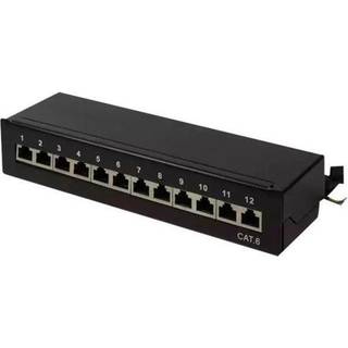 LogiLink Cat.6 Patch Panel 12 ports shielded Desktop black