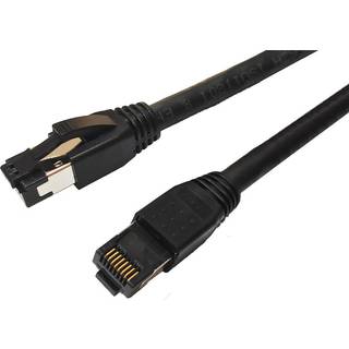 MicroConnect CAT 8.1 S/FTP RJ45 netværkskabel | Sort | 50 cm | PRIS-MATCH