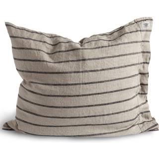Lovely Linen Misty Pudebetræk 50x60 Cm - Pudebetræk Hør Black Stripe - PBL0898