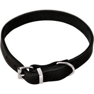 Dogman Halsbånd læder 12mmx32cm sort