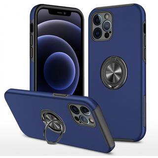iPhone 14 Pro Max Finger Ring Kickstand Hybrid Case - Blue