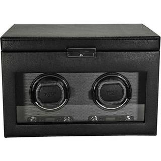 Wolf Viceroy Watch Winder 2 ure Sort Imiteret Læder 456202 - Unisex - Faux Leather