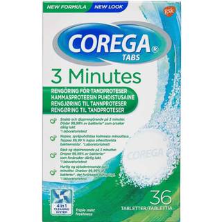 Corega Tabs 3 Minutes Medicinsk udstyr 36 stk