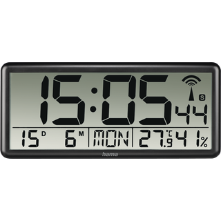 Hama "Jumbo" - clock - electronic - desktop wall mountable - black