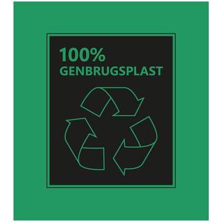 Spandepose 100% genbrug MDPE 600x850mm 50 liter 15my grøn