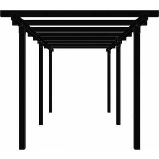PLUS pergola dobbelt i 2 moduler, sort/fyr, 476 x 238 x 226 cm