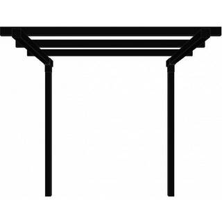 PLUS pergola dobbelt forlængermodul, sort/fyr, 188 x 238 x 226 cm