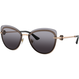 Bulgari Kvinde BV6182B 20148G Outlet solbriller Metal Guld rose Grå Sommerfugl Skygge