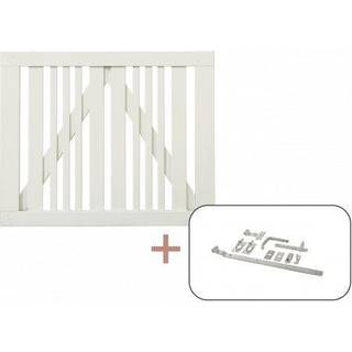 Plus Classic Enkeltlåge inkl. beslag - 100x80 cm - Hvid RAL 9010 - Plus