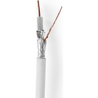 Nedis Coax Kabel På Rulle | 4G / LTE secure | 75 Ohm | Triple afskærmet | ECA | 25.0 m | Coax | PVC | Hvid | Gaveæske