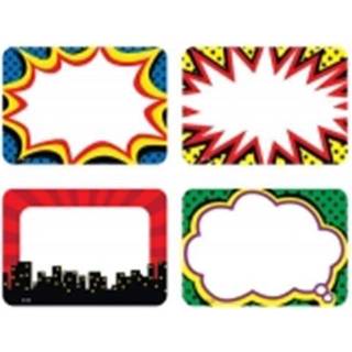 L?rer oprettede ressourcer superheltens navnem?rker/etiketter multi-pack (5587) 3-1/2 x 2-1/2 i multicolor.