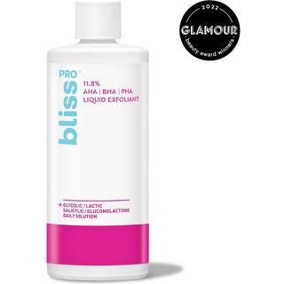 Blisspro Liquid Exfoliant - Weekly Exfoliating Treatment med 11,8% AHA BHA PHA - 4 fl oz | Slätar hudstrukturen minskar porerna och fina linjer