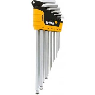 Wiha 66991 Magicring Ball End Hex Key Set Long Inch in Holder 13 Piece