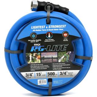 AG-LITE BSAL3415 3/4 """" X 15 'Varmt/koldt vandgummi Garden Slange 100% Rummi Ultra-Light Super Strong 500 PSI 50F til 190F grader High Strength P
