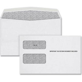 TOPS 1099 Dobbeltvinduet Konvolut kommerciel klap Gummed Lukning 5,63 x 9 White 24/Pack