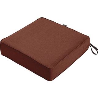 Klassisk tilbehør Montlake Fadesafe Vandafvisende 21 x 21 x 5 tommer firkantet gårdhave lounge sædepude Heather henna