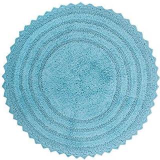 DII hæklet samling reversibel bademåtte runde 27,5 """" Diameter Comeo Blue