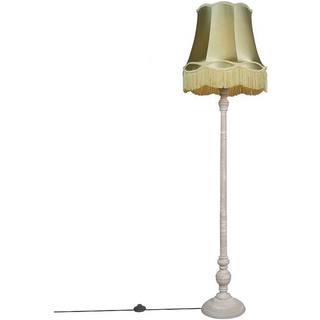 Retro gulvlampe grå med grøn Granny-skærm - Classico
