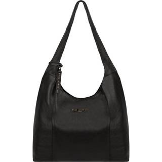 Pure Luxuries London Nina Læder Skulder Sort Taskeen