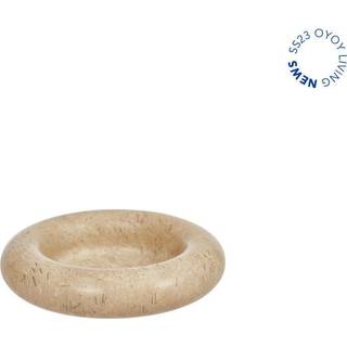 OYOY Savi marmor lysestage large Ø13,8 cm Beige
