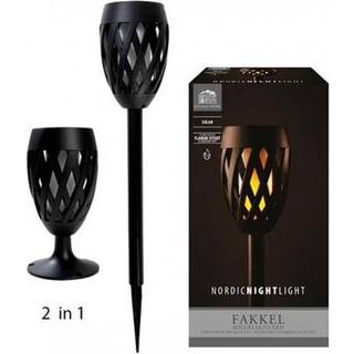 Det Gamle Apotek Solcellefakkel 2-i-1 flamme-effekt H70 cm
