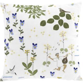 Arvidssons Textil Rönnerdahl pudebetræk 47x47 cm Offwhite/Grøn