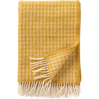 Klippan Yllefabrik Loop uldplaid 130x200 cm Mustard (gul)
