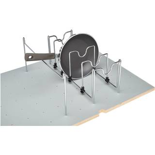 Rev-a-hylde drop-in gryde og pan skuffe arrangøropbevaringsstativ til 4DPS & 4DPG-model Peg Boards Justerbar divider til køkkengrej krom 5DCD-1-C