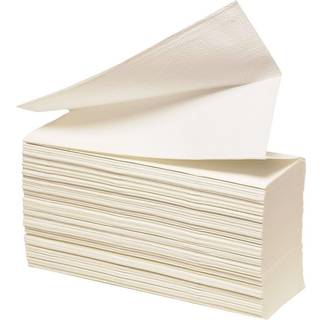 Håndklædeark 3-lags W-fold 32x23,5cm 8 cm 100% nyfiber hvid