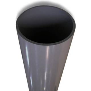 Plastmo nedløbsrør, PVC, Ø110 mm, grafit - 3 meter