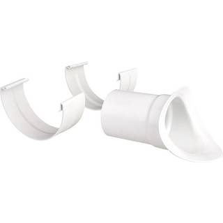 Plastmo justerbart tudstykke, PVC, hvid - nr. 12/Ø110 mm