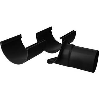 Plastmo justerbart tudstykke, PVC, sort - nr. 10/Ø75 mm