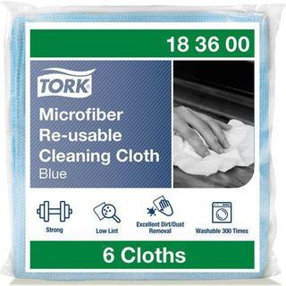 8 x Tork 183600 Premium mikrofiberklud blå