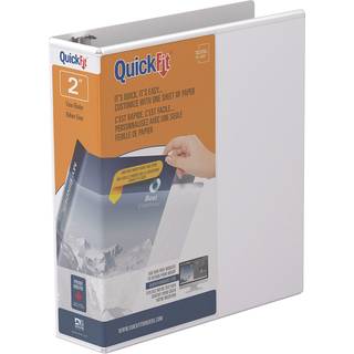 QuickFit Clear-View Binder 3-ring bindemiddel Runde ring 2 tommer hvid