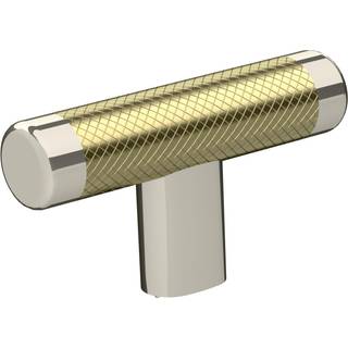 Amerock | Kabinetsknap | Poleret nikkel/gylden champagne | 2-5/8 tommer (67 mm) Længde | Esquire | 1 pakke | Skuffeknap | Skabshardware