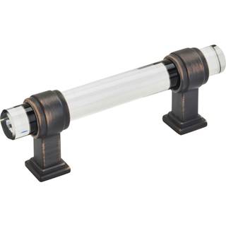 Amerock | Kabinettræk | Klar/oli-rubbed bronze | 3 tommer (76 mm) Center til centrum | Glacio | 1 pakke | Skuffet træk | Skuffehåndtag | Skabshar