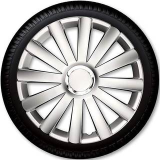 14" Spyder Pro silver hjulkapselsæt