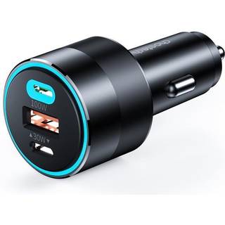 Choetech triple biloplader 1x USB-A og 2x USB-C PD QC - 100W+30W