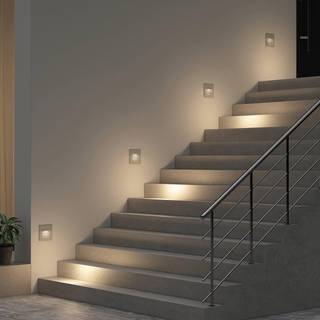 Arcchio Makio vægindbygningslampe, sølv, G9, IP65 Arcchio, dæmpbar, Aluminium/grå/zink, Gangområde, Aluminium, Moderne