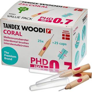 25 stk. Tandex Woodi Mellemrumsbørster ISO 1 CORAL